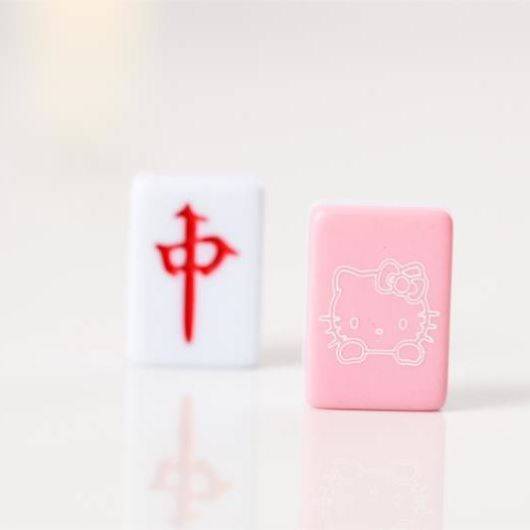 26mm pink cartoon cat + bag + tablecloth